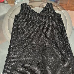 Limite Black Sequin Mini Dress | Stretch | Size L